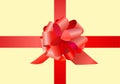 Gift with red bow, vector