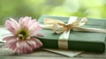 The gift with ribbon.AI generated image Royalty Free Stock Photo
