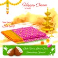 Gift of saree in Happy Onam