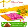 Gift of saree in Happy Onam