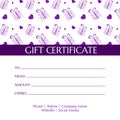 Gift sertificate card - modern gift sertificate card template. Vector typography.