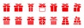 Gift set different icon sign - vector