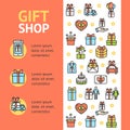 Gift Shop Banner Vecrtical. Vector