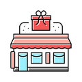 gift shop shop color icon vector illustration