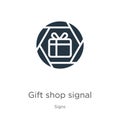 Gift shop signal icon vector. Trendy flat gift shop signal icon from signs collection isolated on white background. Vector Royalty Free Stock Photo