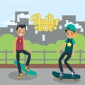 Gift for Skaters Illustration Vector Art Logo