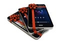 Gift smartphones Royalty Free Stock Photo