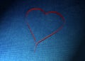 A gift for St. Valentine`s Day - a beautiful red heart of paper Royalty Free Stock Photo