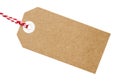 Gift Tag Brown Card With String