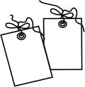 Gift tag template cartoon Vector Clipart