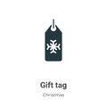Gift tag vector icon on white background. Flat vector gift tag icon symbol sign from modern christmas collection for mobile Royalty Free Stock Photo