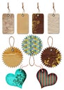 Gift tags of different forms. Royalty Free Stock Photo