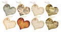 Gift tags in the form of heart. Royalty Free Stock Photo