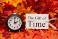 The gift of Time message Royalty Free Stock Photo