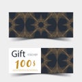 Luxurious gift vouchers set. Colorful design, on white background. Royalty Free Stock Photo