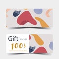 Luxurious gift vouchers set. Colorful design, on white background. Royalty Free Stock Photo