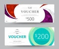 Gift voucher card template design. for special time, Coupon temp Royalty Free Stock Photo