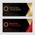 Gift voucher, certificate or discount card template for promo co Royalty Free Stock Photo