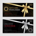 Gift voucher, certificate or discount card template for promo co Royalty Free Stock Photo