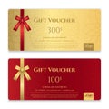 Gift voucher, certificate or discount card template for promo co Royalty Free Stock Photo