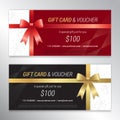 Gift voucher, certificate or discount card template for promo co Royalty Free Stock Photo