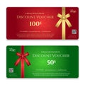 Gift voucher, certificate or discount card template for promo co