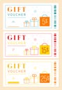 Gift voucher for cheap shopping template set