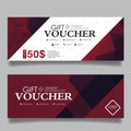 Gift Voucher Colorful,certificate coupon design, Vector illustration.