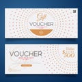 Gift Voucher Colorful, certificate coupon design, Vector illustration. Royalty Free Stock Photo