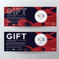 Gift Voucher Colorful,certificate coupon design, Vector illustration.