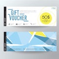 Gift Voucher Colorful,certificate coupon design, Vector illustration.