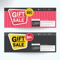 Gift Voucher Colorful,certificate coupon design, Vector illustration. Royalty Free Stock Photo