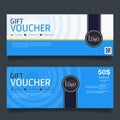 Gift Voucher Colorful,certificate coupon design, Vector illustration. Royalty Free Stock Photo