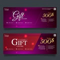 Gift Voucher Colorful,certificate coupon design, Vector illustration. Royalty Free Stock Photo