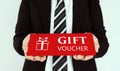 Gift voucher concept.