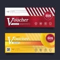 Gift voucher design vector template Royalty Free Stock Photo