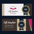 Gift voucher design vector template Royalty Free Stock Photo