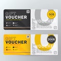 Gift voucher design vector template Royalty Free Stock Photo