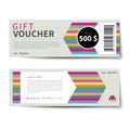 Gift voucher discount template flat design