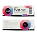 Gift voucher discount template flat design