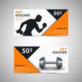 Gift voucher for exercise and fitness template