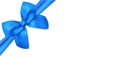 Gift voucher / Gift certificate. Blue bow, ribbons