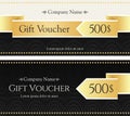 Gift Voucher. Gold Ribbon Like Arrow on an Elegant Background.