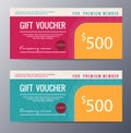 Gift voucher template with colorful modern style