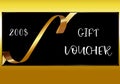 Gift voucher template with glitter gold luxury elements. ÃÂ¡ertificate, gift coupon. Royalty Free Stock Photo