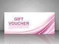 Gift voucher template. Greeting card for Valentine Day Royalty Free Stock Photo