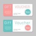 Gift voucher template and modern pattern. Voucher template with premium pattern, gift Voucher template with colorful pattern.