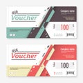 Gift voucher template. promotion card, Coupon design. vector stock.