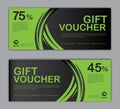 Gift Voucher template, Sale banner, discount cards, Coupon template, Gift certificate, headers, website, tready design, vector Royalty Free Stock Photo