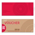 Gift voucher vector coupon Royalty Free Stock Photo